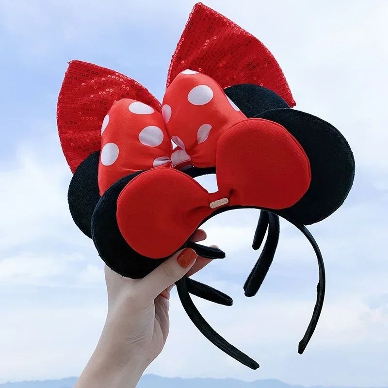 Mickey Mouse Style Sequin Ear Headband Party Hair Hoop For Girls 7