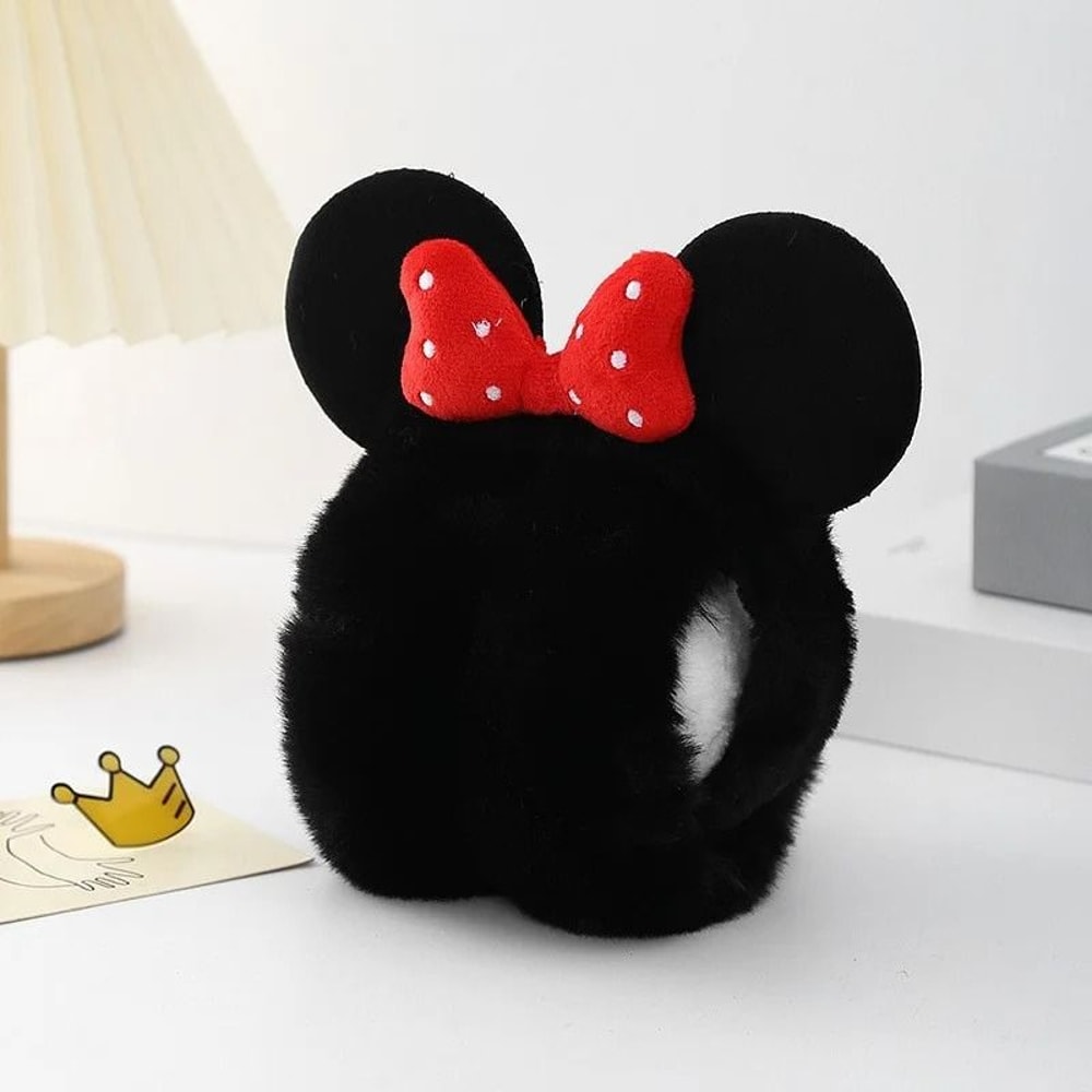 Minnie Mouse Style Bow Earmuffs Warm Cartoon Ear Warmers For Girls 3