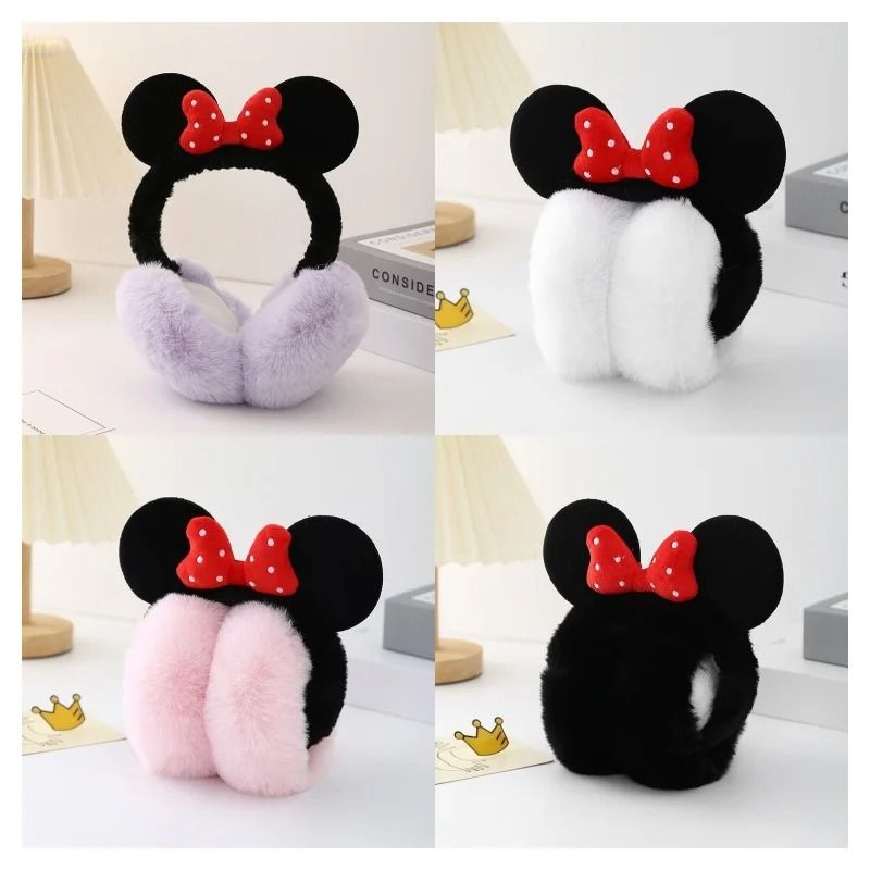 Minnie Mouse Style Bow Earmuffs Warm Cartoon Ear Warmers For Girls 0