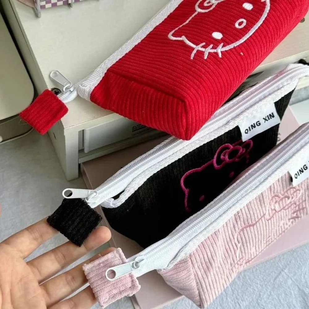 Hello Kitty Cute Cartoon Cosmetic Bag Large Capacity Stationery Storage Pouch 4