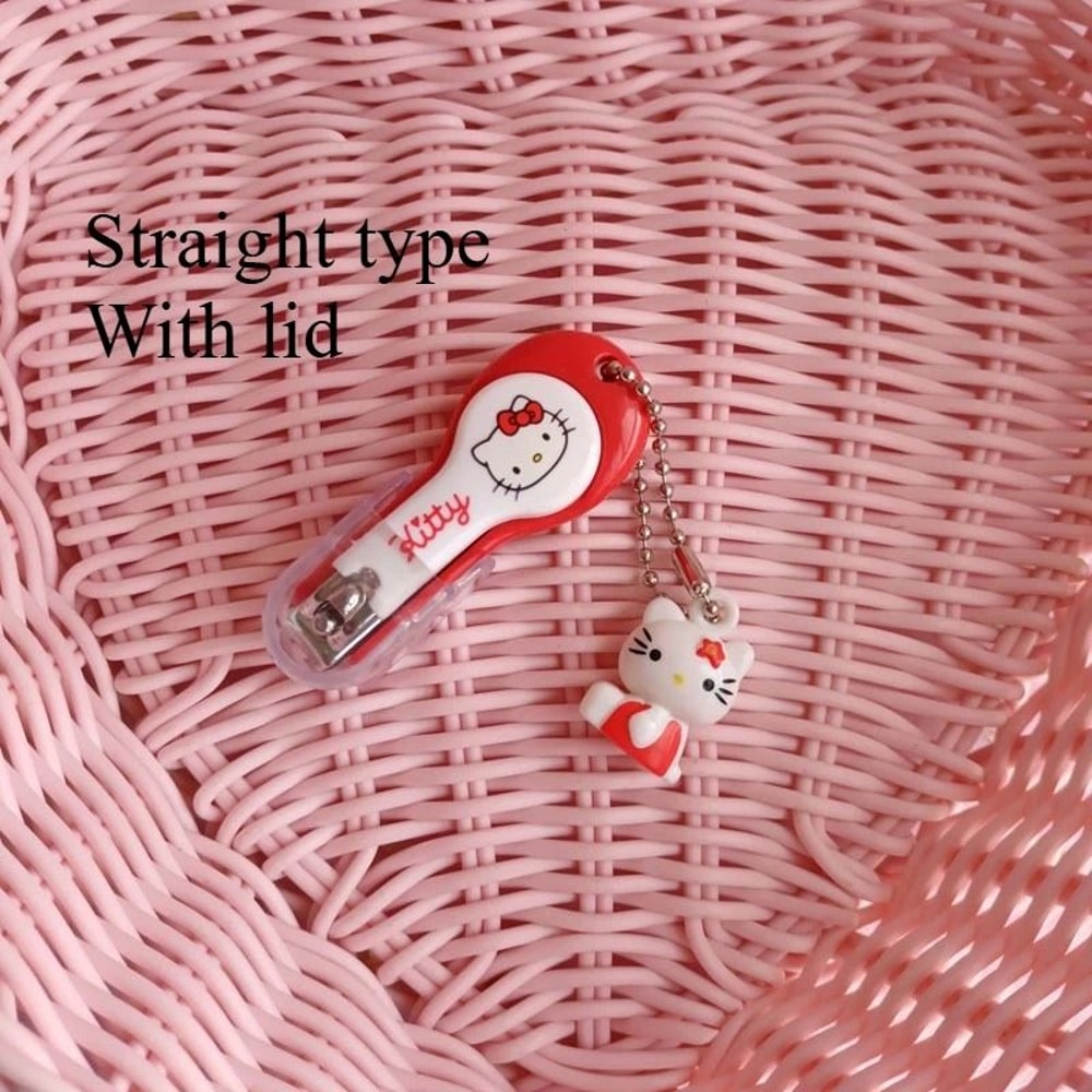Hello Kitty Cute Nail Clipper With Keychain Portable Cartoon Nail Trimming Tool 3