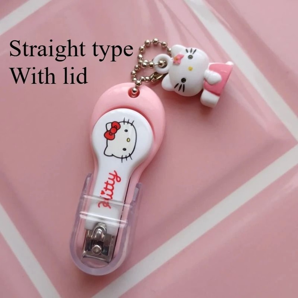 Hello Kitty Cute Nail Clipper With Keychain Portable Cartoon Nail Trimming Tool 1