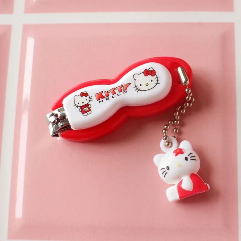 Hello Kitty Cute Nail Clipper With Keychain Portable Cartoon Nail Trimming Tool 5