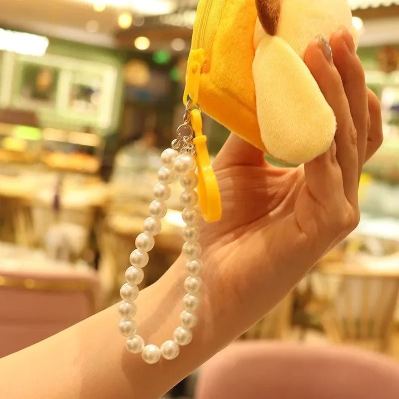 Cute Plush Cartoon Keychain Coin Purse Wallet With Zipper For Girls 5