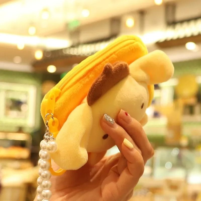 Cute Plush Cartoon Keychain Coin Purse Wallet With Zipper For Girls 6