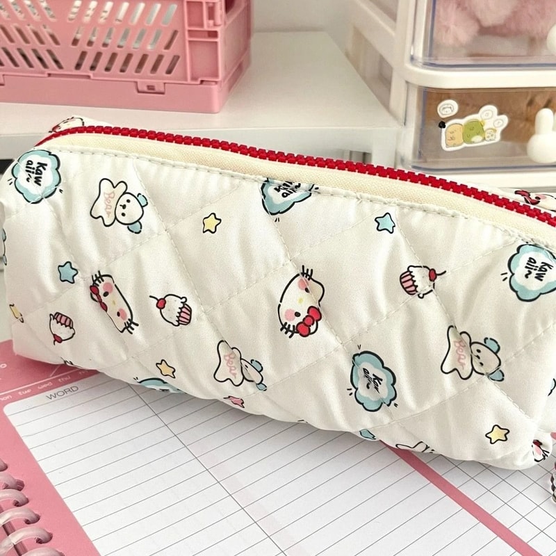 Hello Kitty Large Capacity Cute Cartoon Makeup And Stationery Storage Bag 4
