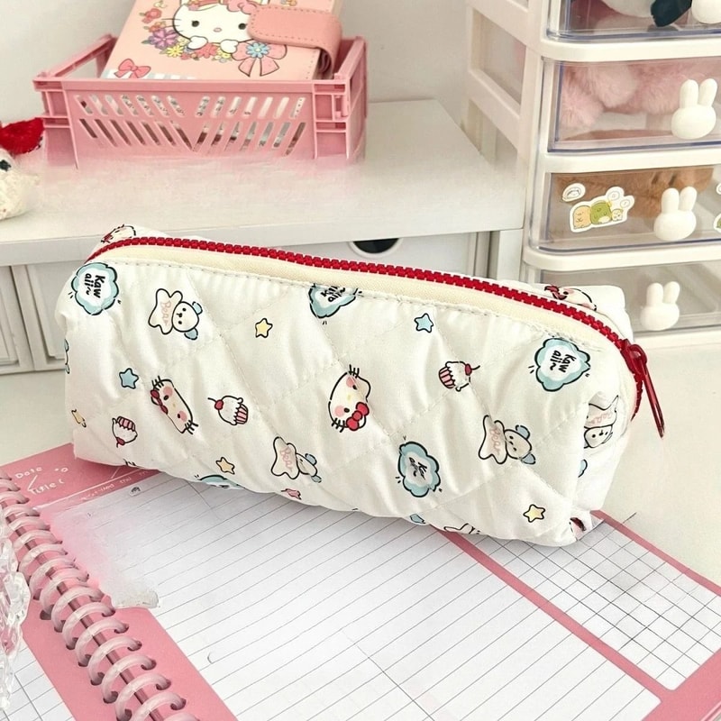 Hello Kitty Large Capacity Cute Cartoon Makeup And Stationery Storage Bag 5