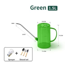 long spout watering can with garden shovel set for indoor and outdoor plants