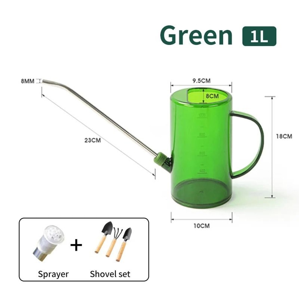 Long Spout Watering Can With Garden Shovel Set For Indoor And Outdoor Plants 1