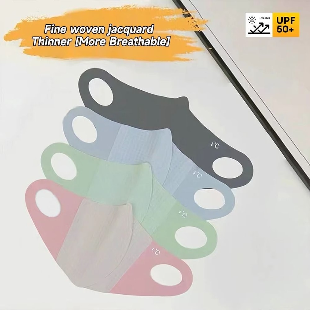 Ice Silk Sun Protection Face Mask Cooling Summer Sunscreen Mask For Women 9