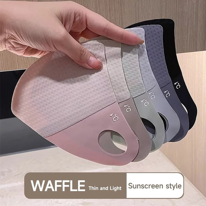 Ice Silk Sun Protection Face Mask Cooling Summer Sunscreen Mask For Women 11