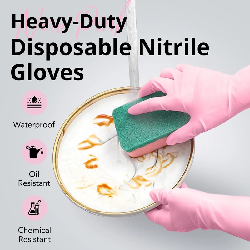 Disposable Nitrile Gloves Latex Free Thickened Cleaning And Food Safe Gloves 13