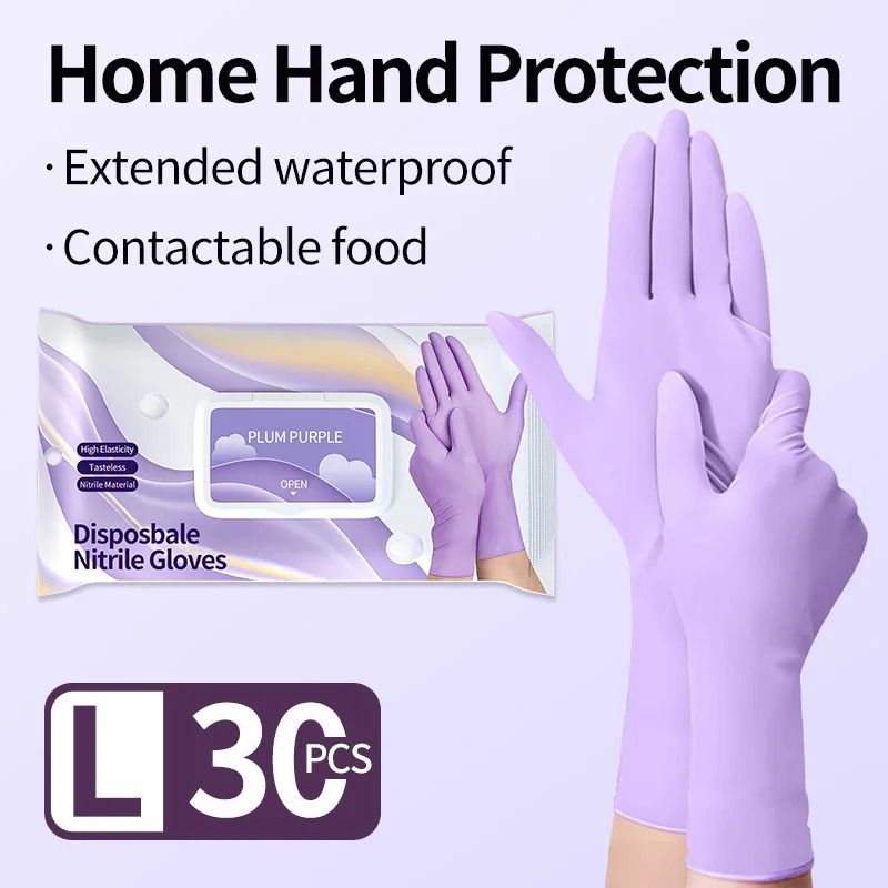 Disposable Nitrile Gloves Latex Free Thickened Cleaning And Food Safe Gloves 8