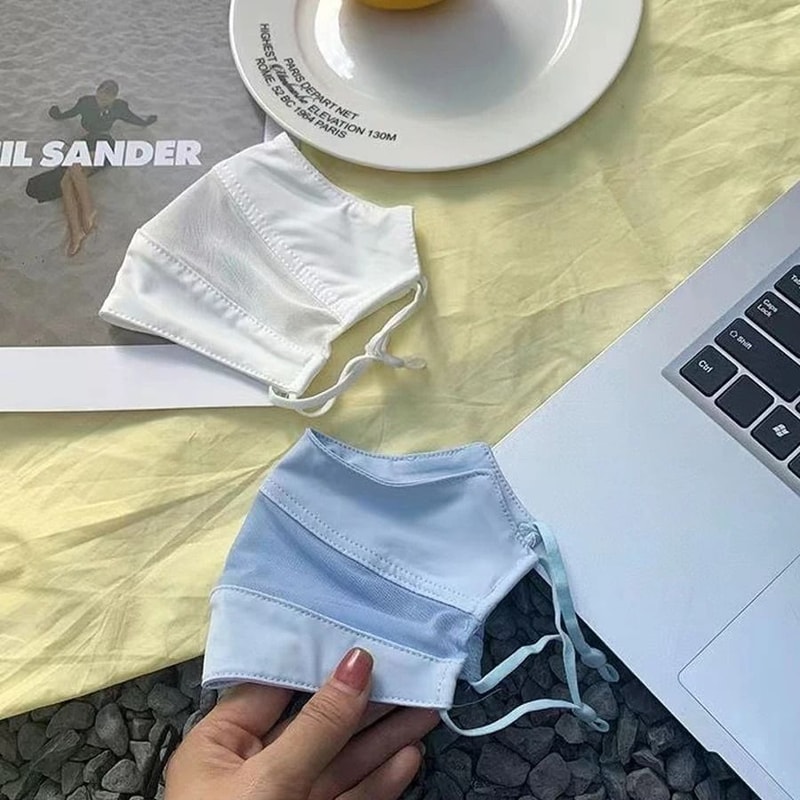 Ice Silk Breathable Sun Protection Face Mask Thin Mesh Outdoor Sports Cover 5