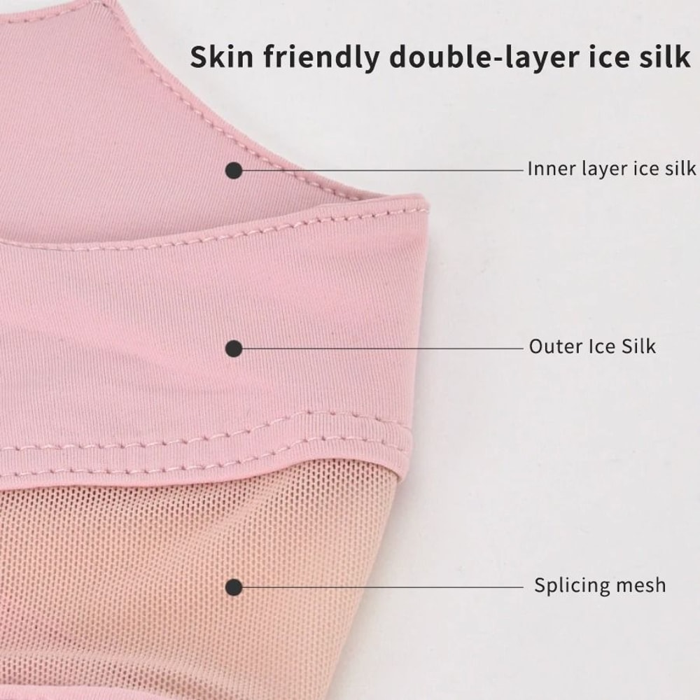 Ice Silk Breathable Sun Protection Face Mask Thin Mesh Outdoor Sports Cover 7