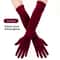 Long Velvet Opera Gloves Elegant Evening Dress Gloves For Women 1