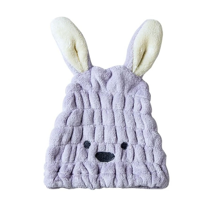 Cute Animal Quick Dry Hair Towel Hat Soft Plush Hair Wrap For Children 1