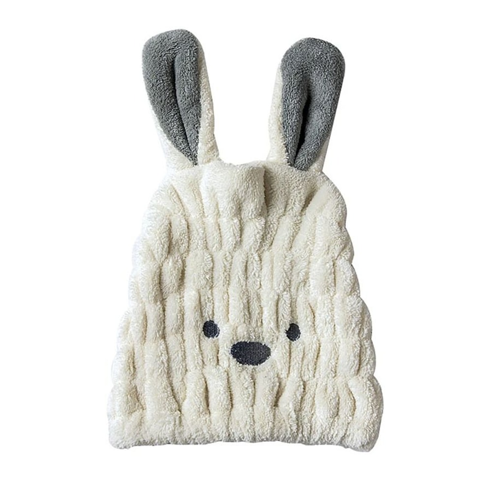 Cute Animal Quick Dry Hair Towel Hat Soft Plush Hair Wrap For Children 3