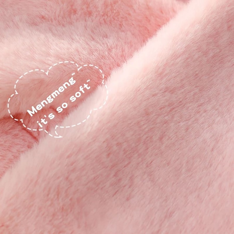 Cute Plush Rabbit Winter Scarf Warm Cross Neck Wrap For Girls And Babies 9