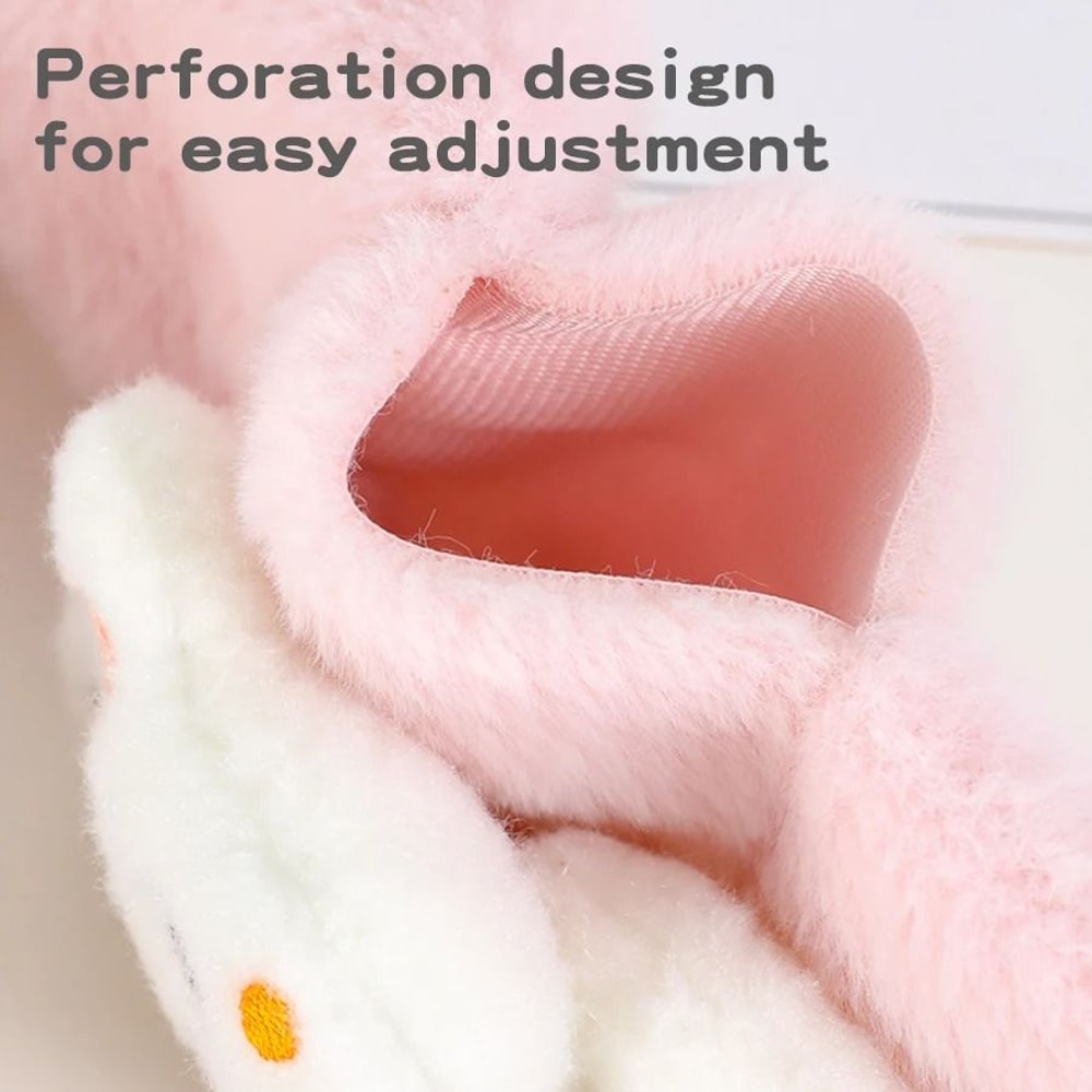 Cute Plush Rabbit Winter Scarf Warm Cross Neck Wrap For Girls And Babies 8