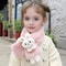 Cute Plush Rabbit Winter Scarf Warm Cross Neck Wrap For Girls And Babies 6
