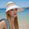 Wide Brim Open Top Sun Visor Hat UV Protection Summer Beach Hat For Women 12