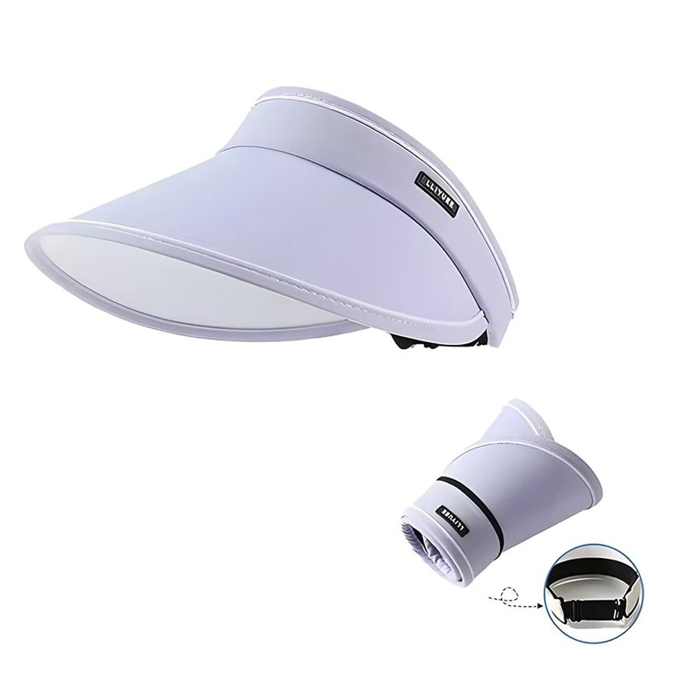 Wide Brim Open Top Sun Visor Hat UV Protection Summer Beach Hat For Women 1