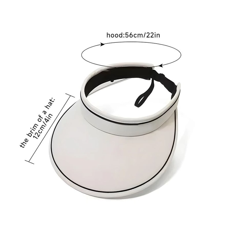 Wide Brim Open Top Sun Visor Hat UV Protection Summer Beach Hat For Women 7