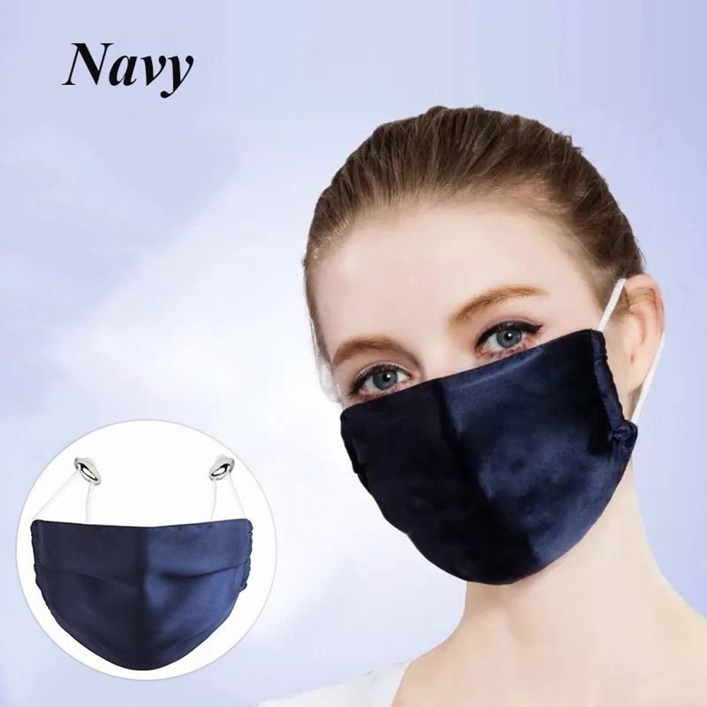 Mulberry Silk Reusable Face Mask Breathable Lightweight Washable Mask For Men And Women 7