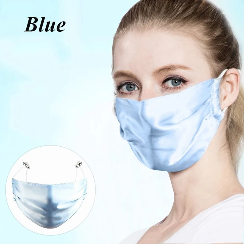 Mulberry Silk Reusable Face Mask Breathable Lightweight Washable Mask For Men And Women 4