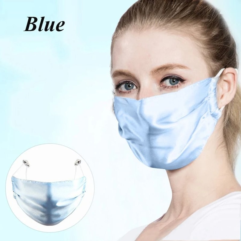 Mulberry Silk Reusable Face Mask Breathable Lightweight Washable Mask For Men And Women 4
