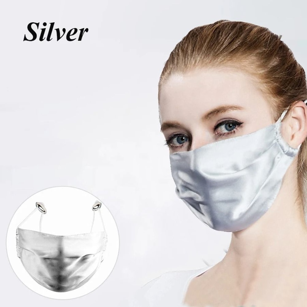 Mulberry Silk Reusable Face Mask Breathable Lightweight Washable Mask For Men And Women 5
