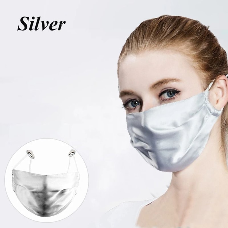 Mulberry Silk Reusable Face Mask Breathable Lightweight Washable Mask For Men And Women 5