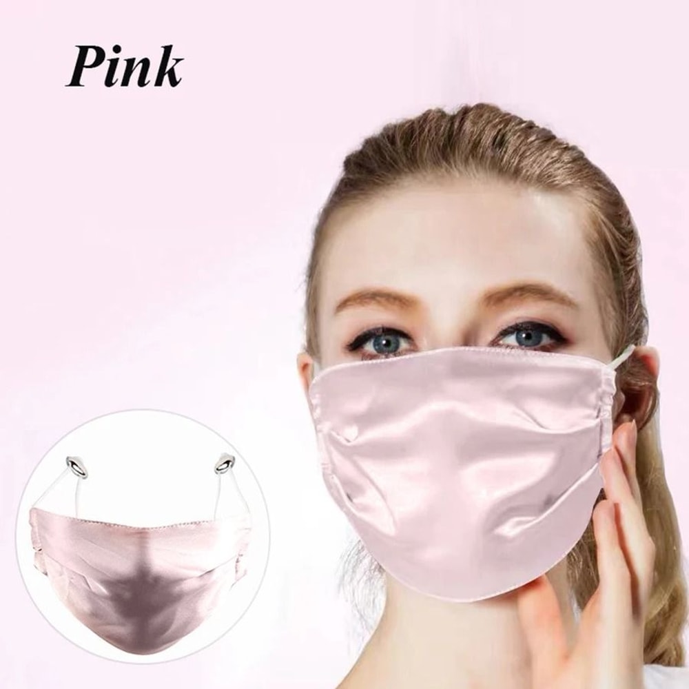 Mulberry Silk Reusable Face Mask Breathable Lightweight Washable Mask For Men And Women 2