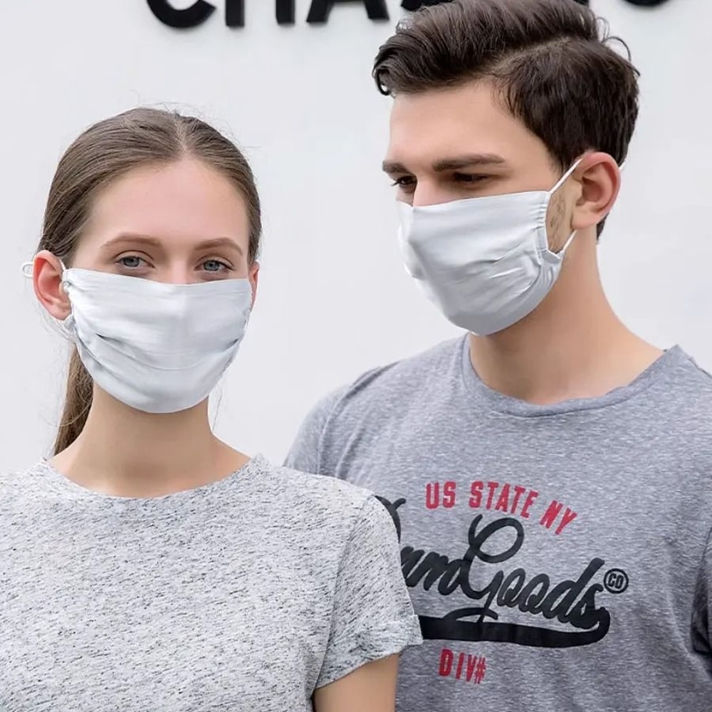 Mulberry Silk Reusable Face Mask Breathable Lightweight Washable Mask For Men And Women 8