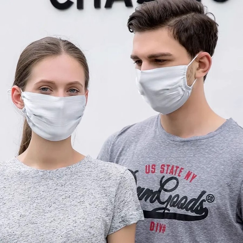Mulberry Silk Reusable Face Mask Breathable Lightweight Washable Mask For Men And Women 8