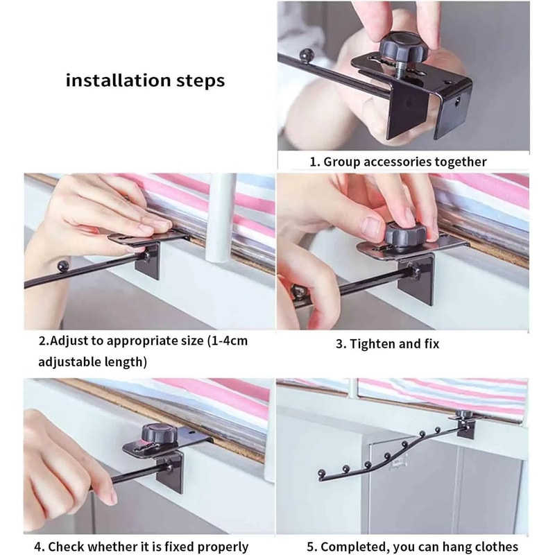 Wall Mounted Clothes Hanger Space Saving Foldable Drying Rack Organizer 3