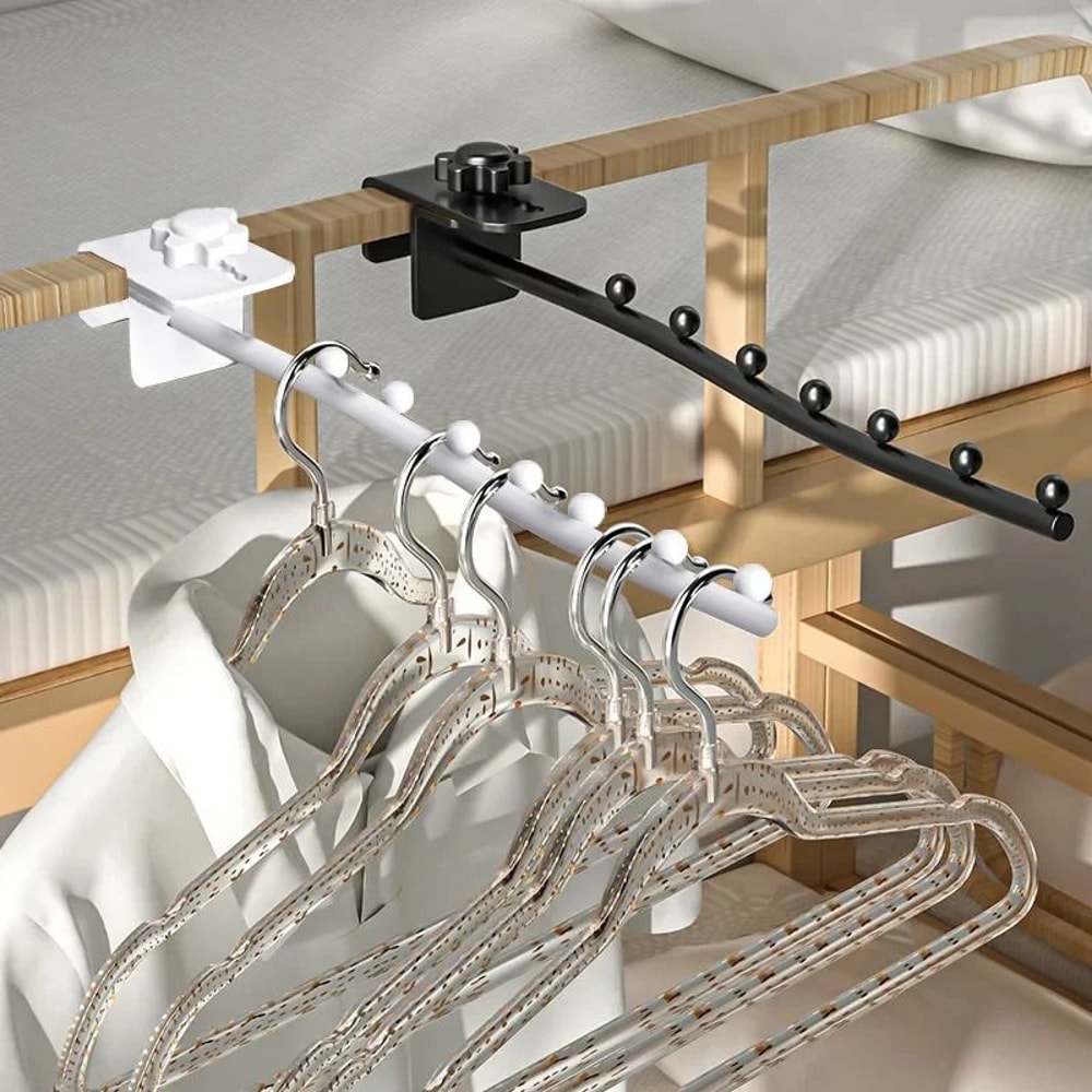 Wall Mounted Clothes Hanger Space Saving Foldable Drying Rack Organizer 5