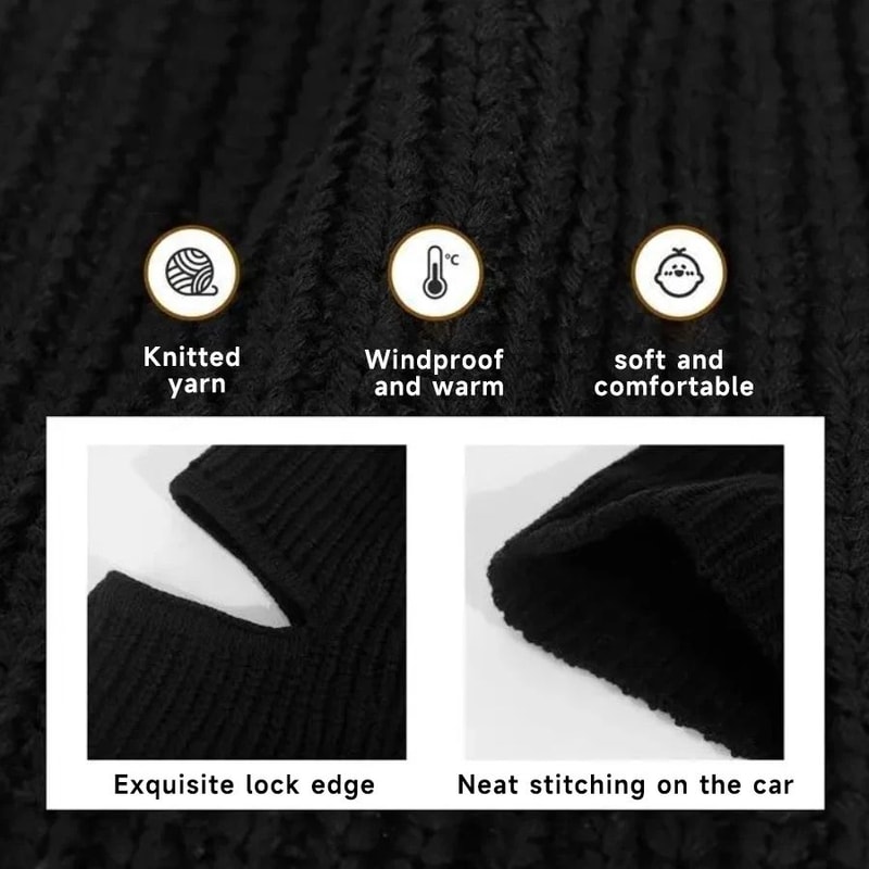 Knitted Full Face Balaclava Beanie Winter Mask Hat For Men 10