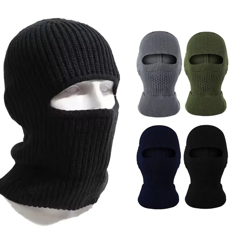Knitted Full Face Balaclava Beanie Winter Mask Hat For Men 0