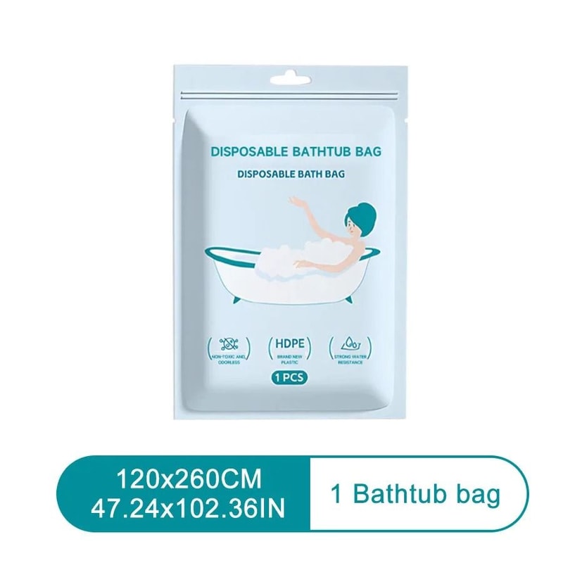 Disposable Bathtub Cover Liner Large Plastic Bath Protector 1