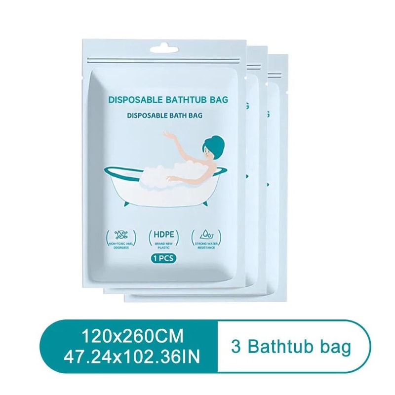 Disposable Bathtub Cover Liner Large Plastic Bath Protector 2