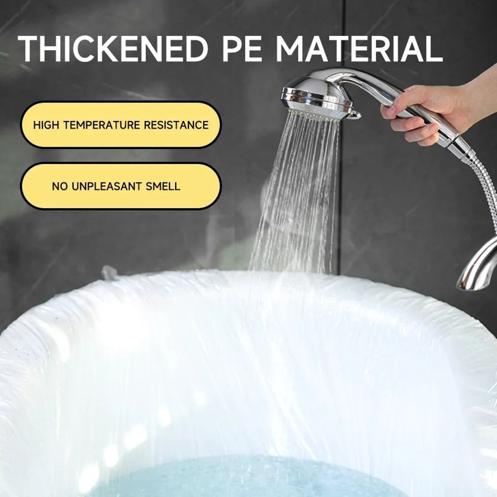 Disposable Bathtub Cover Liner Large Plastic Bath Protector 6