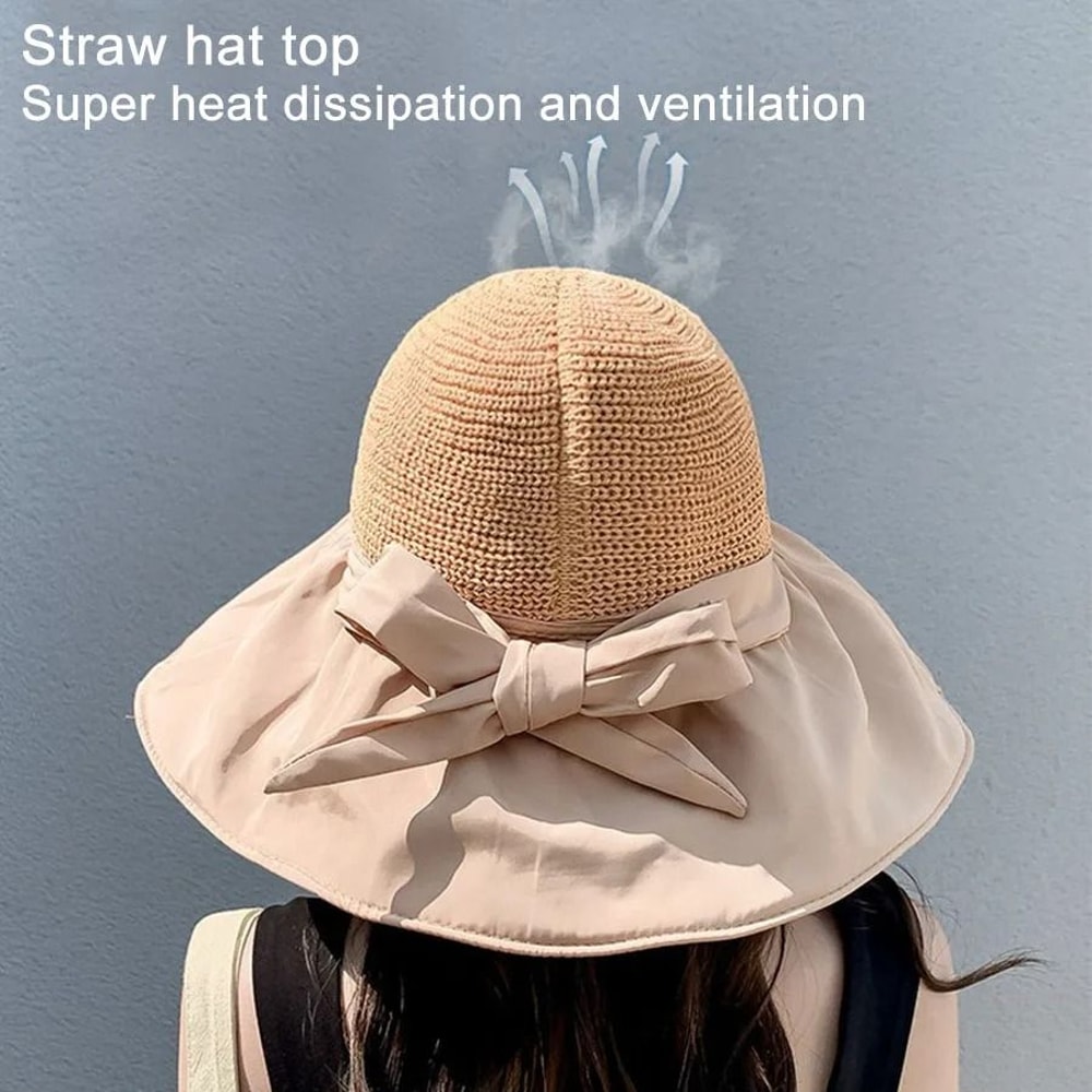 Womens Foldable Wide Brim Sun Hat For Outdoor Protection 9