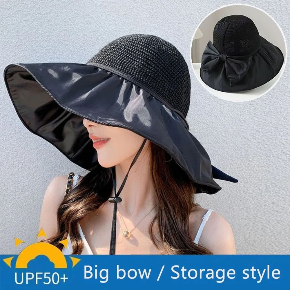 Womens Foldable Wide Brim Sun Hat For Outdoor Protection 3