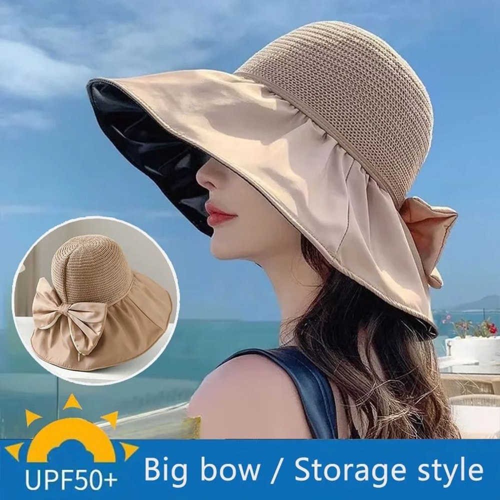 Womens Foldable Wide Brim Sun Hat For Outdoor Protection 2