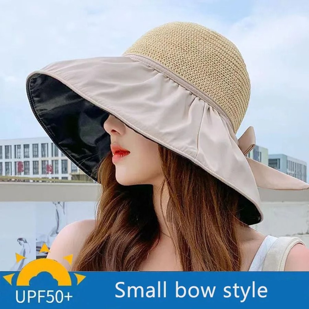 Womens Foldable Wide Brim Sun Hat For Outdoor Protection 1