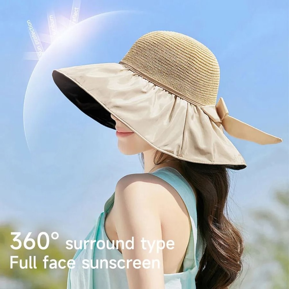 Womens Foldable Wide Brim Sun Hat For Outdoor Protection 4
