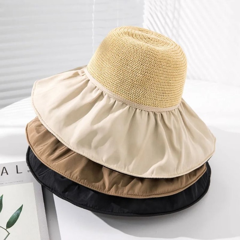 Womens Foldable Wide Brim Sun Hat For Outdoor Protection 6