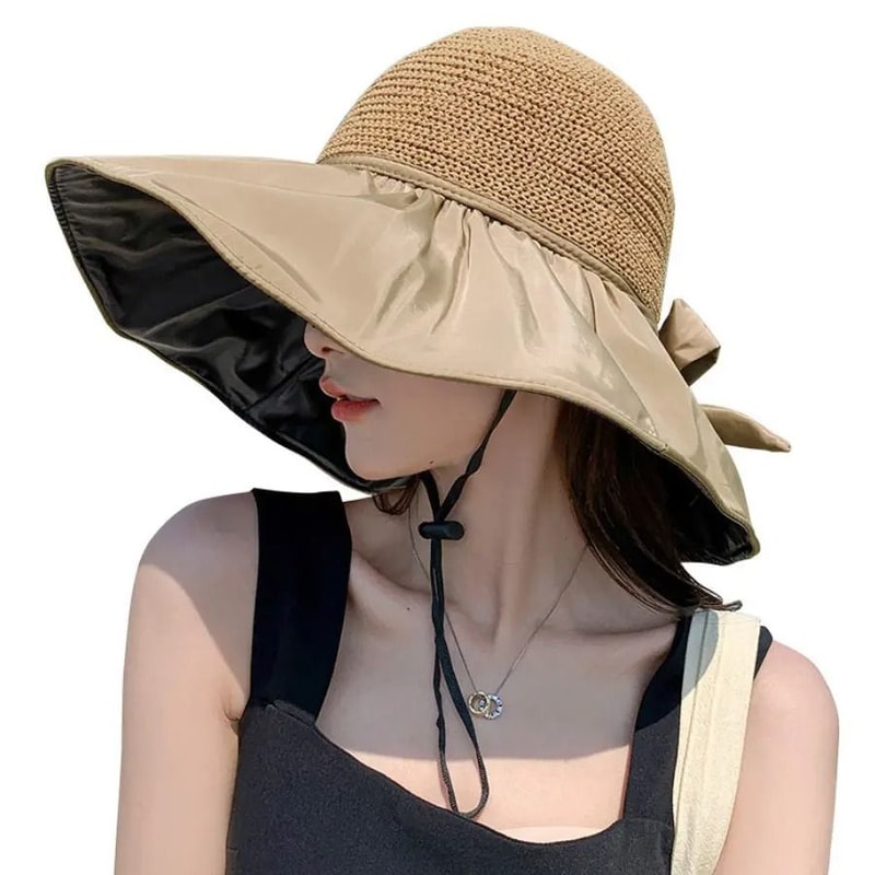 Womens Foldable Wide Brim Sun Hat For Outdoor Protection 11